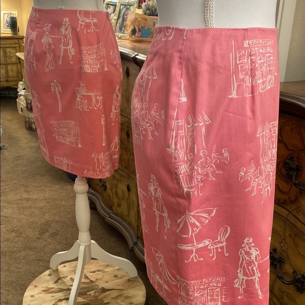 Talbots Pink Mini Pencil Skirt Resort Wear-Size 6P - Picture 7 of 12